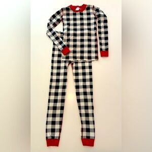 Like new unisex Hanna Andersson size 12/150cm long john pajama set buffa…